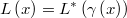  L\left(x\right)=L^{*}\left(\gamma\left(x\right)\right) 