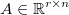  A\in\mathbb{R}^{r\times n} 