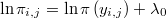  \ln\pi_{i,j}=\ln\pi\left(y_{i,j}\right)+\lambda_0 